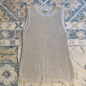 Loft Sleeveless Sweater, Tan